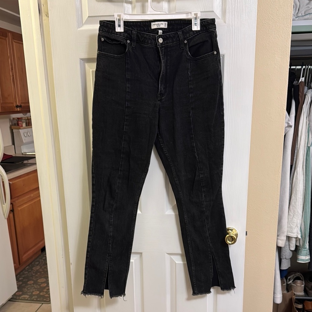 Abercrombie The Skinny Highrise Curve Love Black Jeans